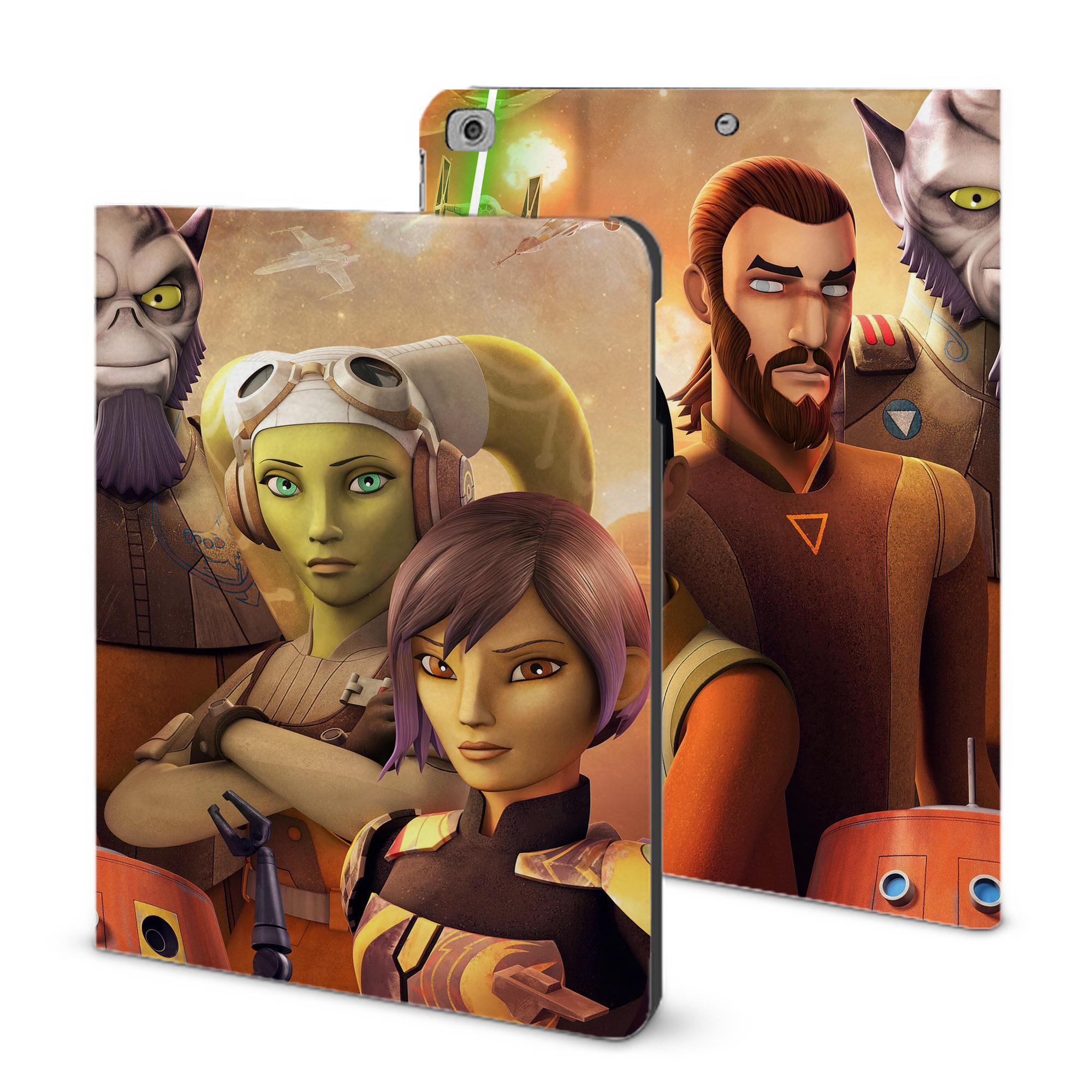 （画像用） スター・ウォーズ Star Wars IPad ケース ブック型 PUレザー TPU 耐衝撃 軽量 薄型 ペン収納なし 全面保護 IPad 各モデル対応